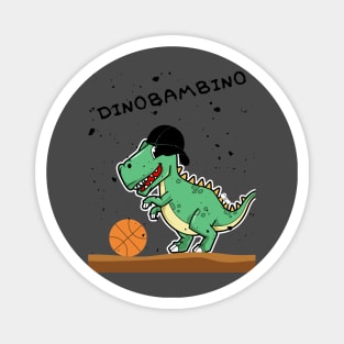 Dinosaur play basketball Magnet